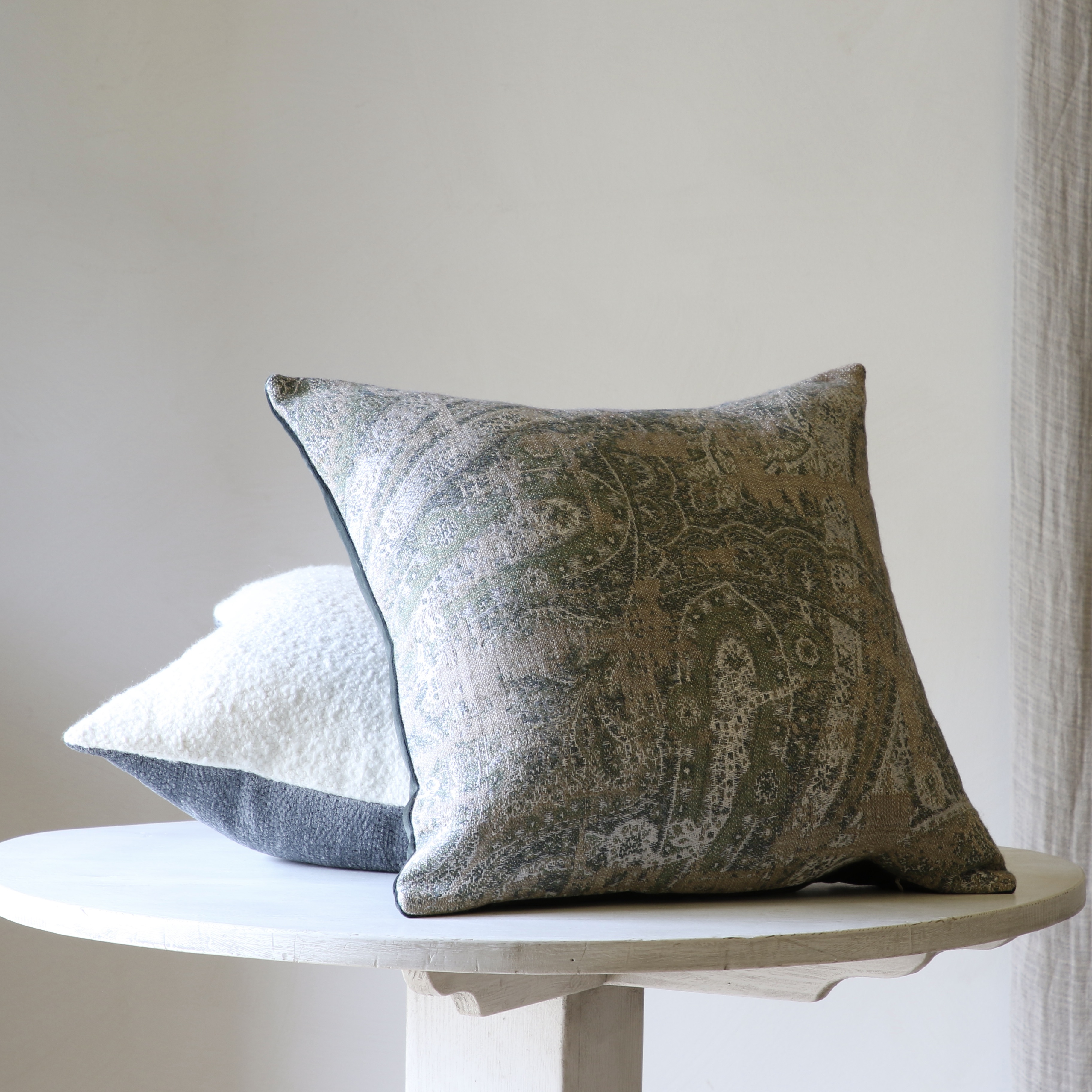 Paisley and Boucle Cushions 